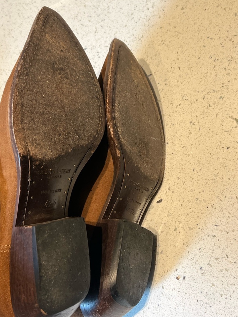 Saint Laurent brown suede Chelsea western boots - Picture 8 of 8
